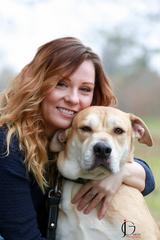 Michelle with her dog
