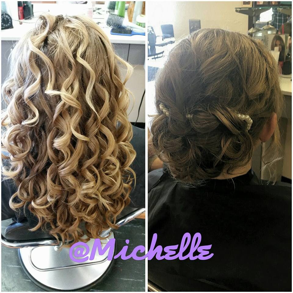 Curly style and updo