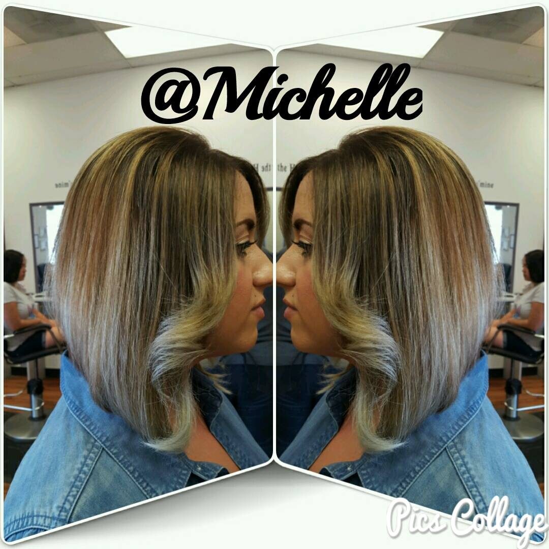Blended balayage bob