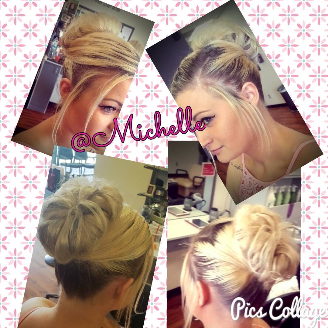 Pink and blonde short color